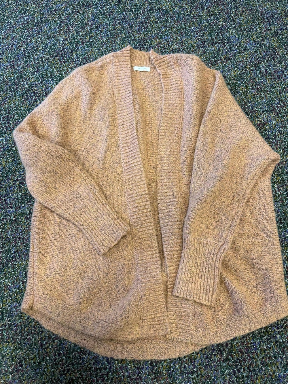 Maurices Heathered Orange Open-Front Cardigan